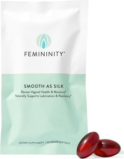 [BRSROHYDCJ7A4YLU] Femininity Smooth as Silk 30-Day Refill for Vaginal Dryness (60 Softgels) – Sea Buckthorn Oil with 365mg Omega 7 + Omega 3 and Omega 9