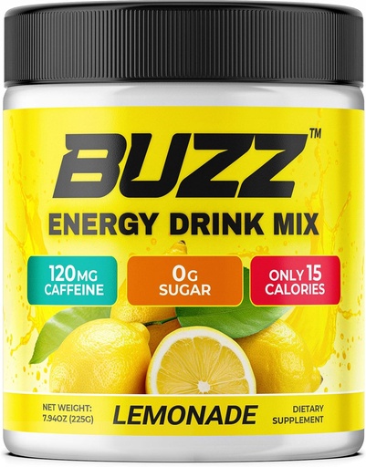 [BRSROYYKA55AOFDB] Aamu Buzz Energy Drink Powder - Energy Boost - Sokeritonta energiaa antioksidantteja - Morning Kick and Sports Nutrition Endurance Tuote - 30 Tarjoiluja, sitruunamehua, 8 Ounces
