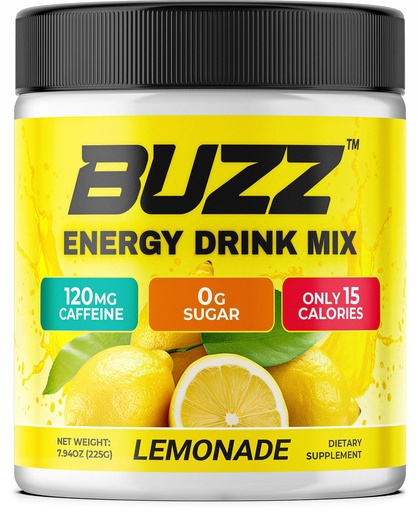 [BRSROYYKA55AOFDB] Morning Buzz Energy Drink Powder - Sugar Free Energy Drink Mix - Pre Workout Drink Mix with 18 Vitamins & Minerals, No Jitters, No Crash - Gluten Free, No Artificial Dye, Original Lemonade Flavor