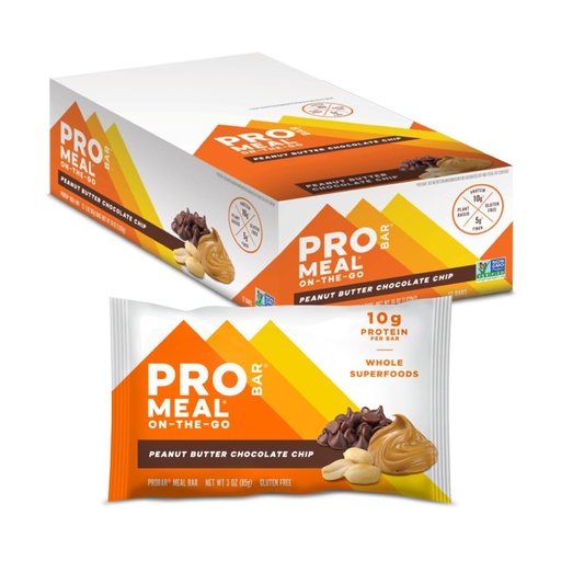 [BRSWIZIFAIOQADDC] PROBAR MEAL Bar – Plant Based Meal Replacement Bar with Whole Food Ingredients, Oats, Nuts & Seeds, Vegan, Gluten Free, Non-GMO Nutrition Bar for Breakfast, Travel & On-the-Go Energy (Peanut Butter Chocolate Chip, 12 Count)