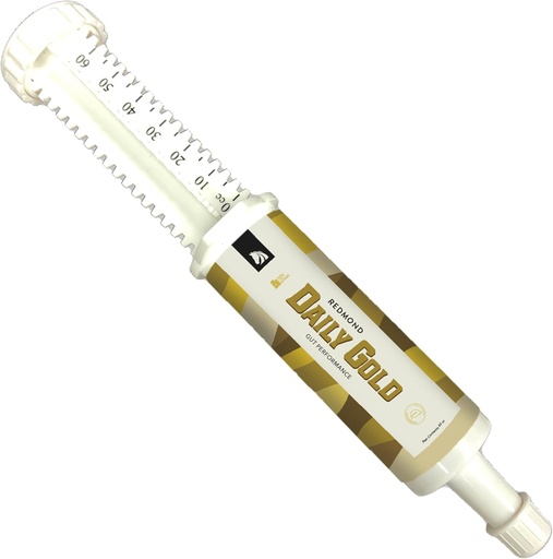 [BRSWKHD7OR7RCEY4] REDMOND Daily Gold Syringe Natural Healing Clay for Gastric Ulcers in Horses (Stress Relief Pre-Race Paste) (Single Pack)