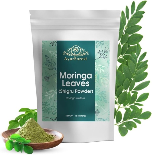 [BRSROHYDOAHR6H3Z] Moringa jätab pulbri Oleifera Leaf Shigru suurepäraseks jookides ja smuutides 16 Ounce