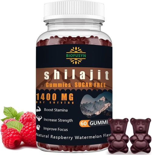 [BRSRA2Q2CUBA4CTH] Shilajit Gummies for Men & Women - 1400mg, Pure Himalayan Supplement, High in Minerals & Fulvic Acid, Energy, Brain, Immunity Boost, Raspberry Watermelon Flavor