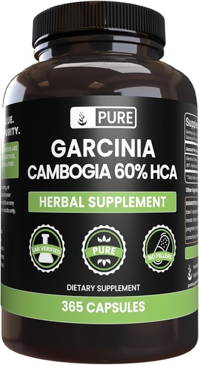 [BRSWYYI5BZ7RSFDH] INGREDIENTE ORIGINALE PURE Garcinia Cambogia, Nu Magneziu sau Rice Fillers, Mereu Pure, Lab Verified (365 Count)