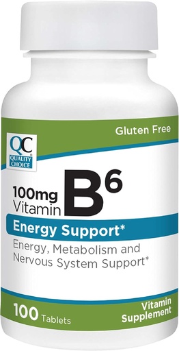 [BRSRMGT7BYNRU2QV] Quality Choice Vitamin B6 100mg, 100 Tablets