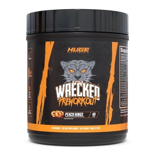 [BRSW2CQPA4BBE3DB] Wrecked Pre Workout Powder, Advanced Formula, Boosts Energy, Focus, Pumps & Performance, 10g L-Citrulline, 6.4g Beta Alanine, 5g Tyrosine, 1g Alpha GPC, 375mg Fast-Acting Caffeine & More (40 Servings)