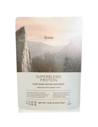 [BRSWYGIDBAJR4AA6] Form Superblend Protein - Vegan Protein Powder with Superfoods, Vitamins and Minerals - 20g of Plant Based Protein per Serving (Chocolate Salted Caramel)