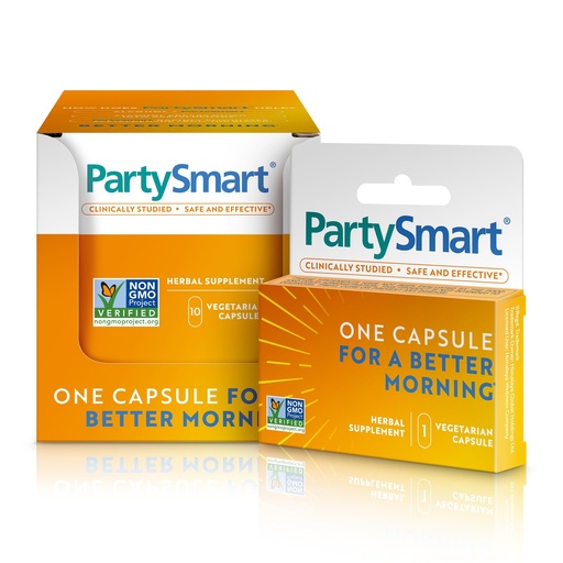 [BRSWIZIBBYNR4GT4] Himalaya PartySmart, 10 Individual Capsules - Alcohol Breakdown Liver Support for a Better Morning After Drinking - Plant Based, Vegan, Non-GMO, Gluten Free, Clinically Studied