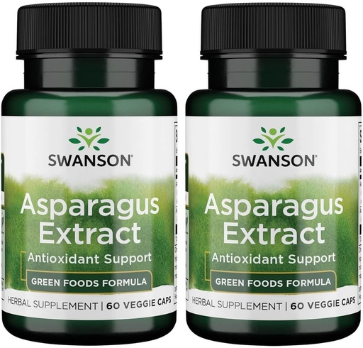 [BRSWGAAKBAHWCYD2] Swanson Full Spectrum Asparagus Young Shoots 400 mg 60 Caps (2 Pack)