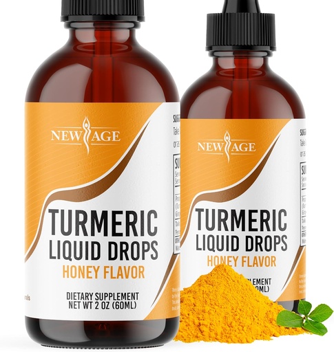 [BRSRMBT4C4OWGA34] Turmeric Curcumin Liquid Drops - Natural Joint & Healthy Support with 95% Standardized Curcuminoids for Best Absorption - Non-GMO, Gluten Free 4 Fl Oz (Pack of 2)