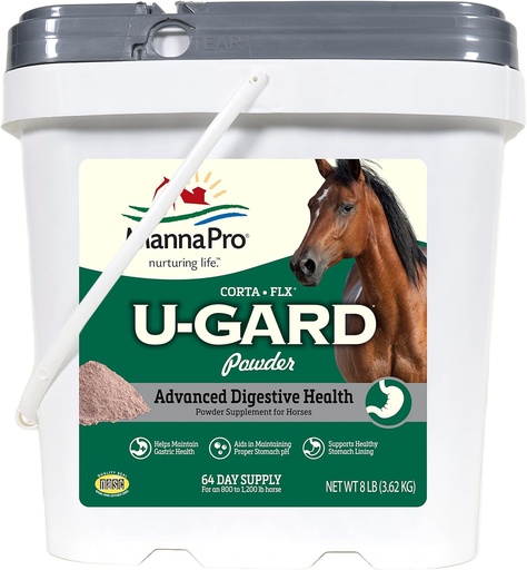 [BRSWIYQBBMMGCEQ5] Corta-Flx U-Gard Powder, Equine Digestive Supplement to Maintain Gastric Health , Helps Prevent Ulcer Formation, Supplement for Horses, 8 LB