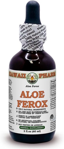 [BRSWKE33CYBB4F3Y] Aloe alkohol-fri flytende ekstrakt, Aloe (Aloe Ferox) tørket leaf glyseritt herbal kosttilskudd 2 oz