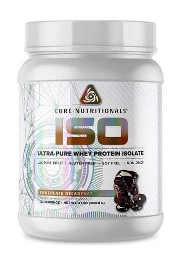 [BRSWYED5OZ5QYFLD] Core Nutritionals ISO, 100% Micro Filtered, Zero Artificial Fillers, 25g Whey Protein Isolate, 32 Servings (Chocolate Decadence)