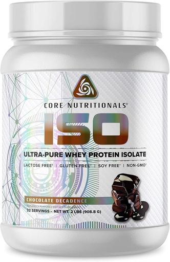 [BRSWYED5OZ5QYFLD] Core Nutritionals ISO, 100% Micro gefiltert, Zero Artificial Fillers, 25g Whey Protein Isolate, 32 Servierungen (Chocolate Decadence)
