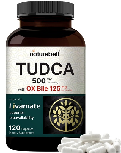 [BRSW2GI5AEFQ2FL4] TUDCA 500mg with OX Bile 125mg Per Serving, 120 Capsules – Bile Salts Support, High Absorption Livamate Formula | Liver Cleanse Detox & Repair Supplement | Natural Bitter Taste – Third Party Tested