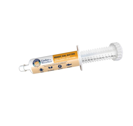 [BRSW2H35OUBA2CLP] Under the Weather Pet | Ready Cal for Kitten | High Calorie Pet Nutritional Supplement for Weight Gain & Healthy Weight Maintenance | 10 Vitamins, 7 Minerals, Omega Fatty Acids & Carbohydrates | 80cc