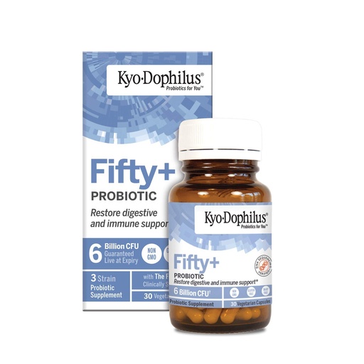 [BRSWGAYZPMCGA3TG] Kyo-Dophilus Fifty+ Probiotic, Restore Digestive and Immune Support*, 30 Vegetarian Capsules