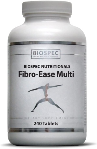 [BRSRMGITOB6RYFAY] BIOSPEC NUTRITIONALS Fibro-Ease 멀티 - 필수 비타민 및 미네랄 - 지원 에너지 생산 및 일반 건강 (240 캡슐)