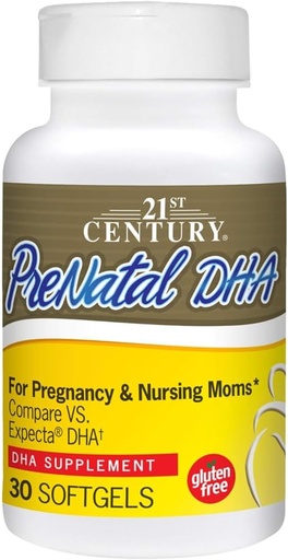 [BRSWGZQCBVYRG3D5] 21st Century PreNatal DHA Softgels - 30 ct, Pack of 3
