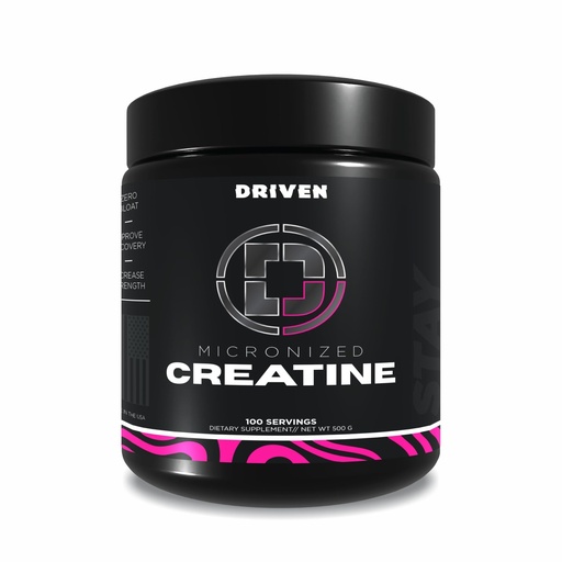 [BRSWIGY7CBYGYD3Y] Driven Nutrition Micronized Creatine Monohydrate Powder – 500g | Pure, Unflavored, 5g Per Serving | Muscle Strength, Power, Endurance & Recovery Supplement