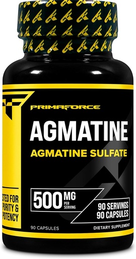[BRSROEILDJ6GAD3X] Primaforce Agmatine Sulfate 500 mg, 90 kapselia - ei-GMO, gluteeniton täyte