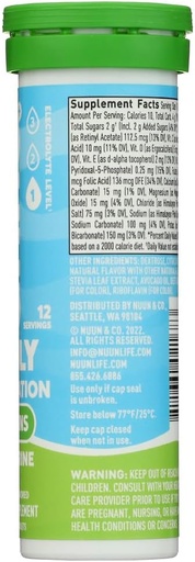 [BRSWECQCDEGWGHLV] Nuun Vitamins: Electrolyte + Vitamins Drink Tablets, Tangerine Lime, 12 Count (Pack of 4)