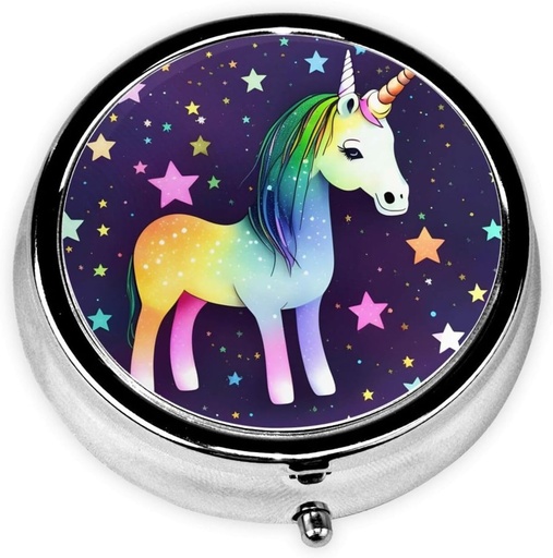 [BRSRAHQ7OYMRSCIU] Pill Box, Small Pill Case Purse & Tasku, Cute Medicine Korraldaja Travel Pillbox, Kaasaskantavad Pill Konteiner hoida vitamiine, ravimeid, kalaõli ja toidulisandeid, One-Horse Star