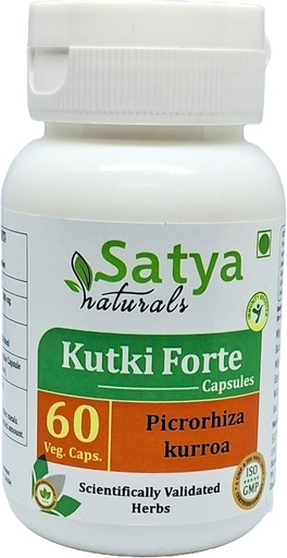 [BRSRA2QODEPAIYI7] Kutki Forte Capsule 500 mg. 60 Veg. Capsule Kutki (Picrorhiza Kurroa) Extract Capsules for Men and Women (Unidades para homens e mulheres)