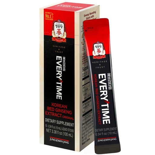 [BRSRAGD2BV4BU3TB] JUNG KWAN JANG Korean Red Ginseng Extract Everytime 3000mg | Sugar Free Energy Supplement, Ginseng Tea, Ginseng Supplement, Korean Food | Energy Boost, Stamina | 10 Count