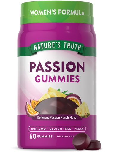 [BRSRAYYKCF5BOC36] Nature's Truth Passion Gummies | Horny Goat Weed with Maca for Women | 60 Count | Passion Punch Flavor | Vegan, Non-GMO & Gluten Free