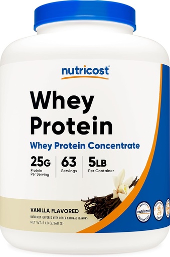 [BRSWKGIAC4MBCCLA] Nutricost Whey Protein Toz, Vanilla, 5 kilo - Whey Protein Yoğun