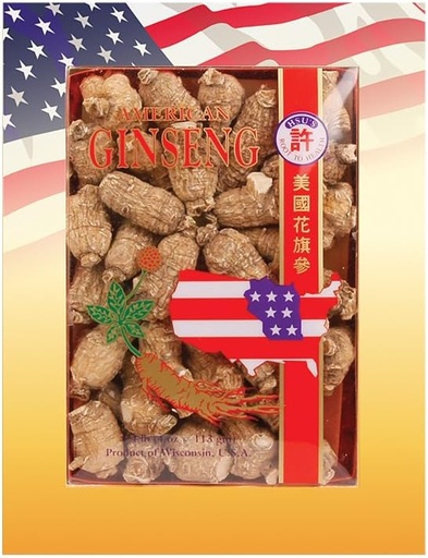 [BRSWIZ35AYCRAHDU] Hsu's Ginseng SKU 113-4 | Short Medium Small | Cultivated American Ginseng from Marathon Co, Wisconsin USA | 许氏花旗参 | 4oz Box, 西洋参, B0054ELDEY