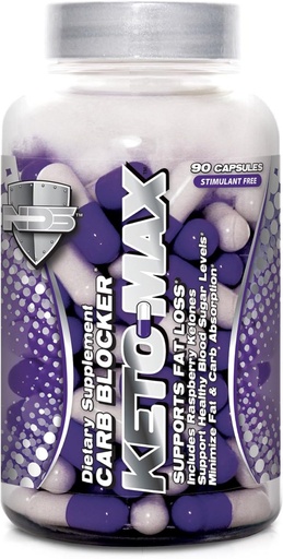 [BRSROAYZCF4BAYDX] Nutrición NDS Keto-Max - Carbohidratos y bloques de grasa Suplemento dietético con cromo - Estimulante quemador de grasa libre para un cuerpo más tonificado y apropiado - 90 cápsulas