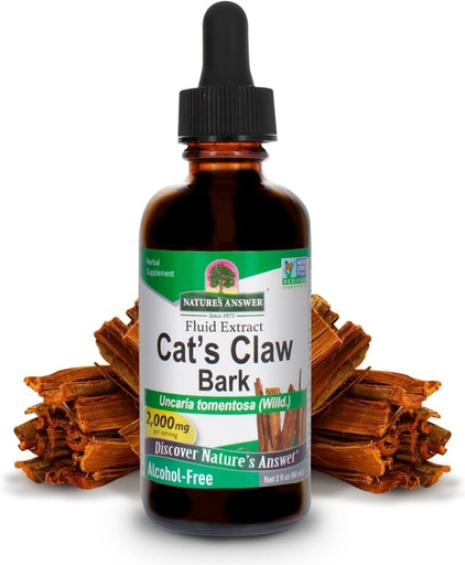 [BRSWIYT3PMCRWH3G] Nature's Antwoord Cat's Claw Bark Liquid Extract Supplement 2 Ounce - Alcoholvrije katten Klauw Tinctuur & Capsules Alternatief voor Gezamenlijke & Spierondersteuning, Veganistisch, Non-GMO, Glutenvrij, Kosjer