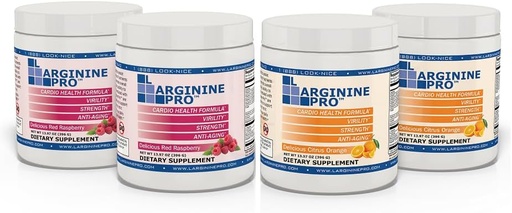[BRSWYZQCCN7WOCTB] L-ARGININE PRO | 5,500mg L-Arginine Plus L-Citrulline 1,100mg Raspberry & Orange Powder Drink Mix Supplement for Increased Nitric Oxide Production
