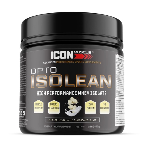 [BRSWGZALB54BAA3K] Isolean Whey Protein Isolate Powder, Vanilla, Chocolate, Strawberry, Cookies & Cream, Salted Caramel, Chocolate Peanut Butter, 1 Pound (Vanilla)