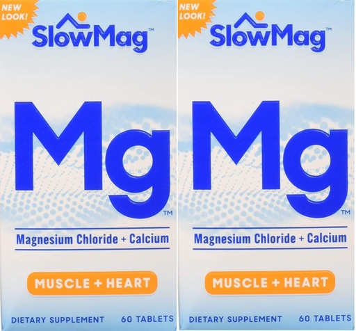 [BRSRMCYPC4BGKDY4] Slow-Mag Slow-Mag Magnesium Chloride with Calcium, Packaging May Vary, 60 Count (Pack of 2)