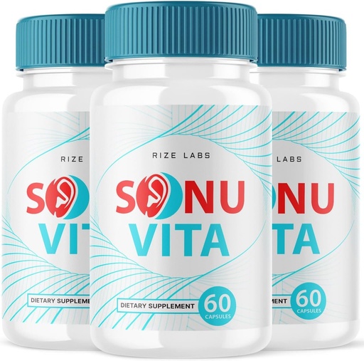 [BRSROHTRAABQYALD] rize labs Sonu Vita Dietary Supplement, Hearing Support Formula, Maximum Strength Capsules, Supports Healthy Life - Pack of 3(180 Capsules)