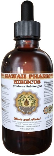 [BRSWIGIFAQOBMFYZ] Hawai Pharm Нibiscus Šķidrais ekstrakts, Organic Нibiscus Flowers (Нibiscus Sabdariffa) Tincture papildinājums 4 oz