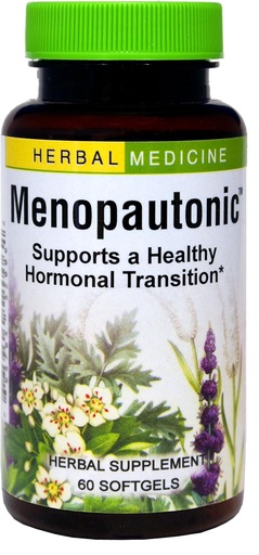[BRSWIYQYOBYROCLK] Herbs Etc. Menopautonic - Unterstützt gesunde Hormone - Menopausal Health Supplement mit Chastetree Berry, Black Cohosh & Ginseng - Unterstützt Ovary Health & Vaginal Walls - 60 Softgels (60 Servietten)