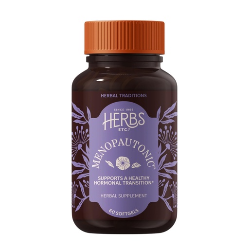 [BRSWIYQYOBYROCLK] Herbs Etc. Menopautonic Softgels, Organic Dong Quai & Vitex, 60 Count | Menopause Support Herbal Supplement with Dong Quai, Vitex, and Black Cohosh for Midlife Balance and Female Wellness, Organic