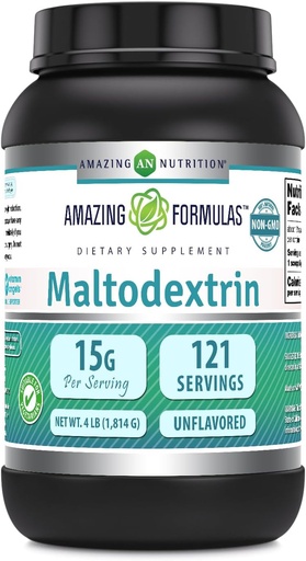 [BRSRAYL2CMNRYHLV] Incrible Formulas Maltodextrin | 15 Grams Per Serving | 121 Servings | 4 Lb Powder Supplement | Made in USA