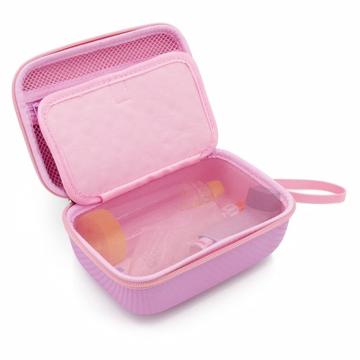 [BRSWYZA7CABAAGY4] CASEMATIX Pink Travel Case Bag Compatible with Asthma Inhaler, Masks, Spacer - Case Only