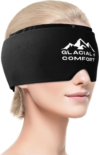 [BRSRAZYKBMFQKDY7] Glacial Comfort Migraine Relief Cap - Terapia Fría & Compressión para o alivio da dor de cabeza, axustable e reutilizable, Freezable, Odorless, Non-Toxic, Fit cómodo para todos os tamaños da cabeza, Mothers Day Gift Idea.