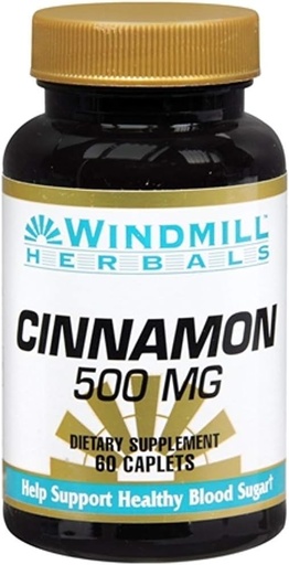 [BRSWIYDRCQMWA3T2] Cinnamon Capsules 500 Mg Windmill - 60 ea