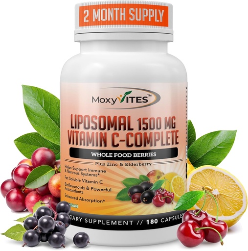 [BRSWYZA5OZ6G2DT5] Liposomy C with Zync Capsules - Vit C Organic Headbarry, Amla, Camu Camu-lima C High Aborpation, Antite Apporation, Immumun, 1500mg/SUst 3 เดือน Gloten Free No GMOFFFIFIFE C Caps