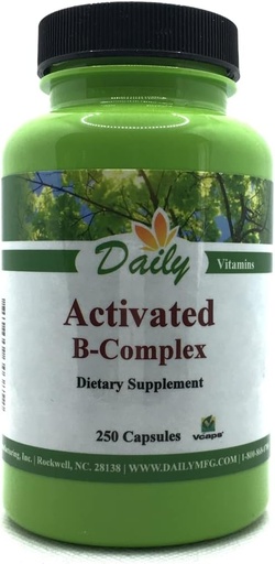 [BRSWKEICAYGBADI7] Complexe B activé quotidien de fabrication (formes actives de vitamines multi-B) 250 Capules