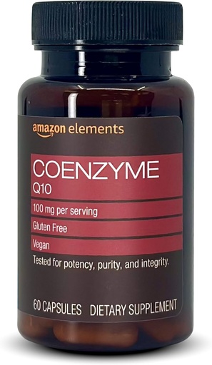 [BRSWGFQ3OUGQO3LX]   Elements Vegan CoQ10 100 mg - Normal Energy Production, Supports Cardiovascular Health - 2 Month Supply (60 Capsules)