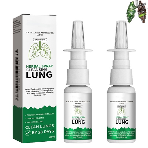 [BRSRAAA5DN5WO3TZ] New Upgrade Organic Herbal Lung Cleanse Repair Spray, Onnature Herbal Spray Cleansing Lung,Lung Cleansing Spray Support for Lung Detox for Smokers(2PCS)