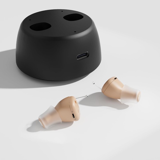 [BRSRA2T5AUAQIG3X] Posodobljeni slušni pripomočki, slušni aparat OTC za odrasle,popolnoma v napravah za slušni aparat preko kanala za starejše Comfort Shine Li CIC Assist sluh skoraj nevidni (par) (Beye Color)